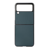 Кожен Калъф за Samsung Galaxy Z Flip 3, Skin Leather Case, Зелен