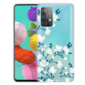 Силиконов Калъф за Samsung A72, Printing White Flower Case, Цветен