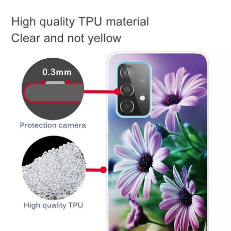 Силиконов Калъф за Samsung A32 4G, Printing Puple Flower Case, Цветен (3)