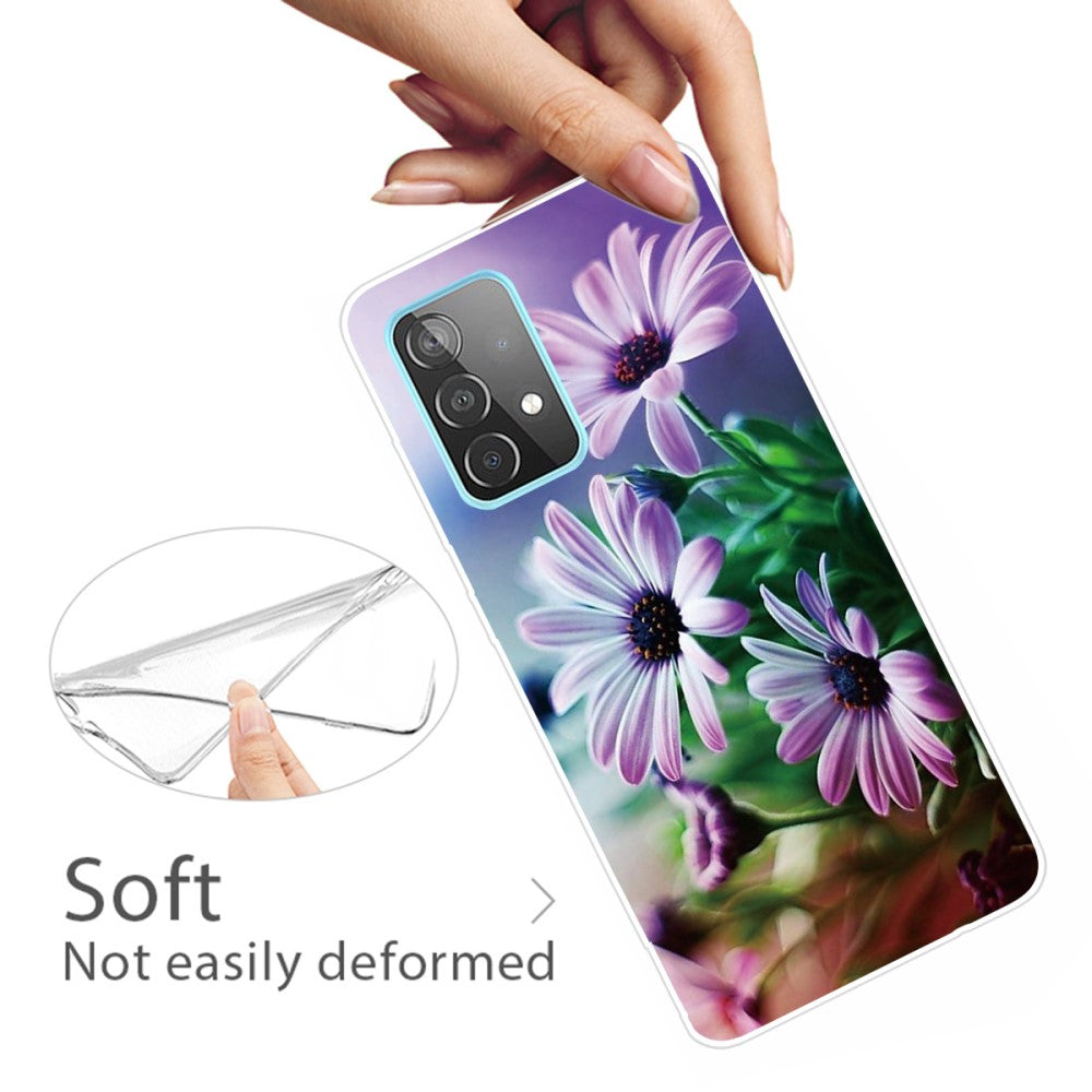 Силиконов Калъф за Samsung A32 4G, Printing Puple Flower Case, Цветен (2)