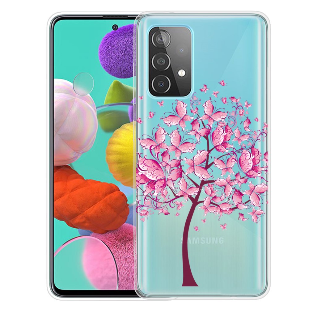 Силиконов Калъф за Samsung A72, Printing Butterfly Tree Case, Цветен