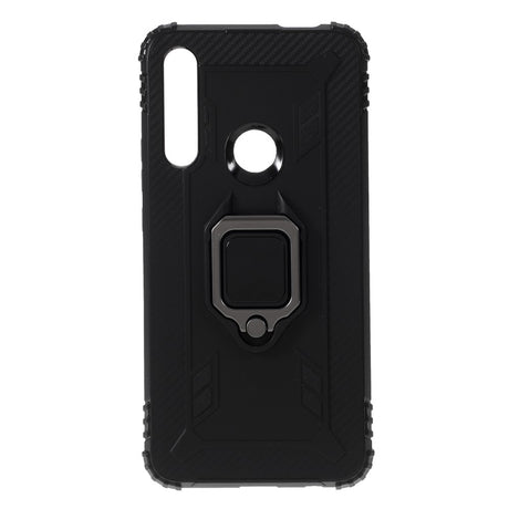 Калъф със Стойка-Пръстен за Huawei P Smart Z, Kickstand Armor Case, Черен (3)