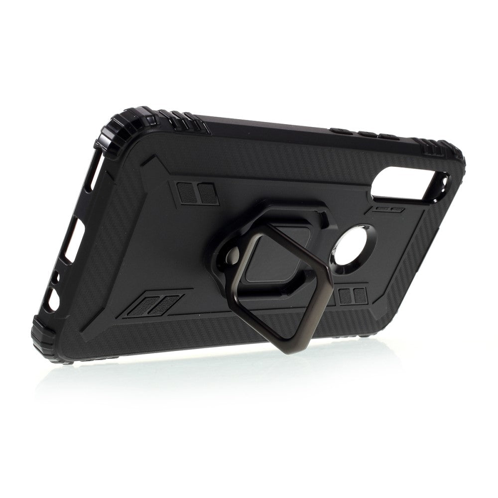 Калъф със Стойка-Пръстен за Huawei P Smart Z, Kickstand Armor Case, Черен (2)