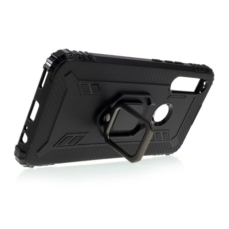 Калъф със Стойка-Пръстен за Huawei P Smart Z, Kickstand Armor Case, Черен (2)