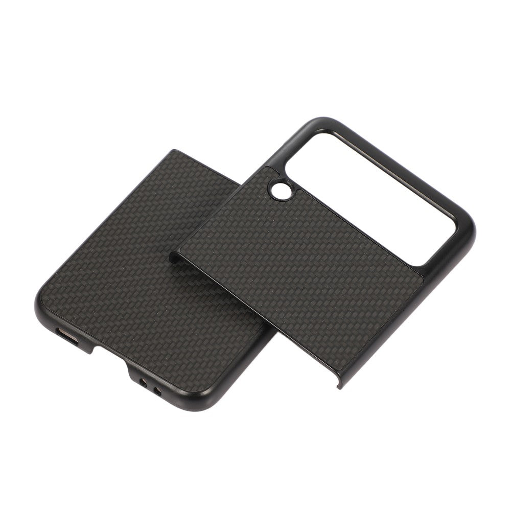 Карбонов Калъф за Samsung Z Flip 3, Carbon Texture Case, Черен (2)