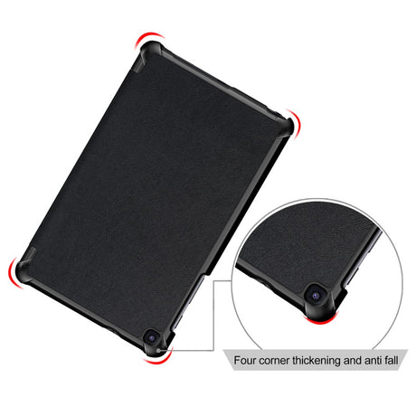 Калъф за Samsung Galaxy Tab A 8.0 2019 with S Pen, Tri-Fold Leather Case, Черен (5)