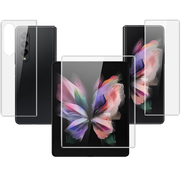 Комплект Протектори за Samsung Z Fold 3, iMAK Soft Folio Glass, Прозрачен (3)