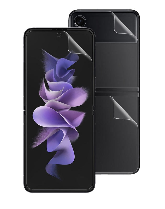 Комплект Протектори за Samsung Z Flip 3, iMAK Soft Folio Glass, Прозрачен
