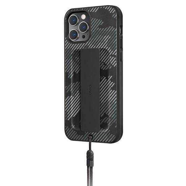 Калъф с Лента за Ръка за iPhone 12/Pro, Uniq Heldro Antimicrobial Case, Камуфлажен (2)