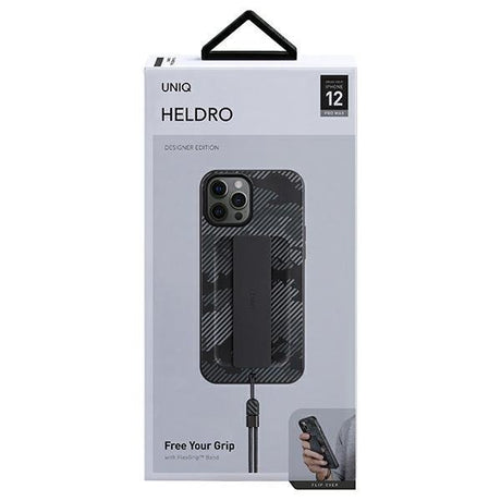 Калъф с Лента за Ръка за iPhone 12/Pro, Uniq Heldro Antimicrobial Case, Камуфлажен (8)