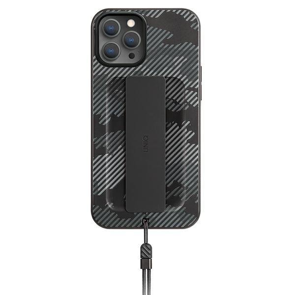 Калъф с Лента за Ръка за iPhone 12 Pro Max, Uniq Heldro Antimicrobial Case, Камуфлажен