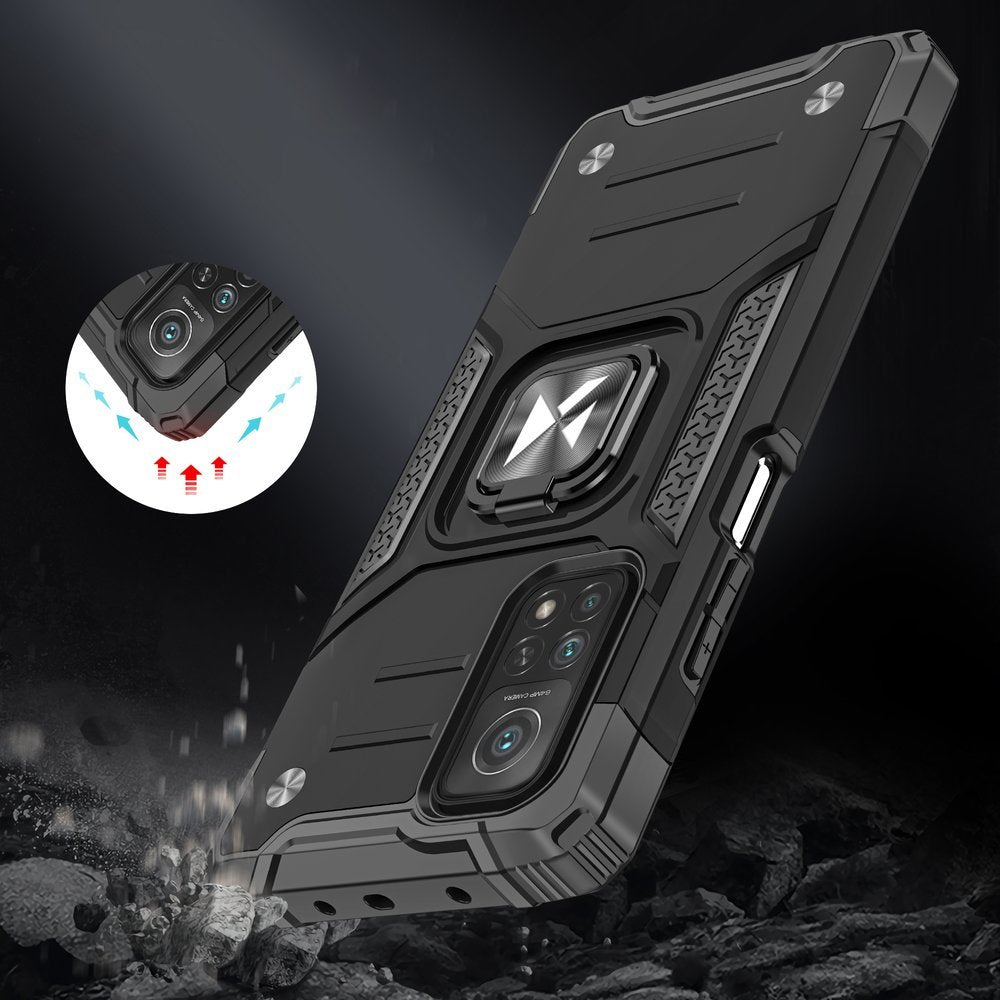 Калъф със Стойка-Пръстен за Samsung A72, Armor Style Case, Черен (6)