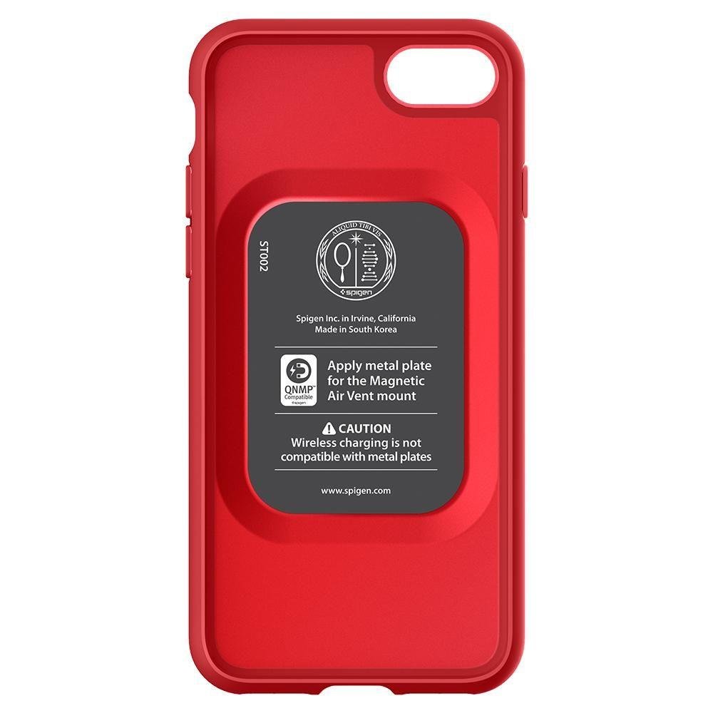 Противоударен Калъф за iPhone SE 2022/2020 8/7, Spigen Thin Fit Case, Червен (5)
