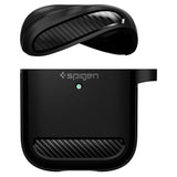 Противоударен Силиконов Калъф за Apple AirPods 2, Spigen Rugged Armor Case, Черен (7)
