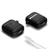 Противоударен Силиконов Калъф за Apple AirPods 2, Spigen Rugged Armor Case, Черен (6)
