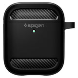 Противоударен Силиконов Калъф за Apple AirPods 2, Spigen Rugged Armor Case, Черен (4)