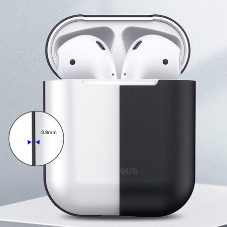 Калъф за Слушалки за Apple AirPods 2, Baseus Silicone Case, Черен (2)