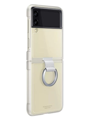 Оригинален Поликарбонатен Калъф за Samsung Z Flip 3, Clear Ring Cover Case EF-QF711CTE, Прозрачен