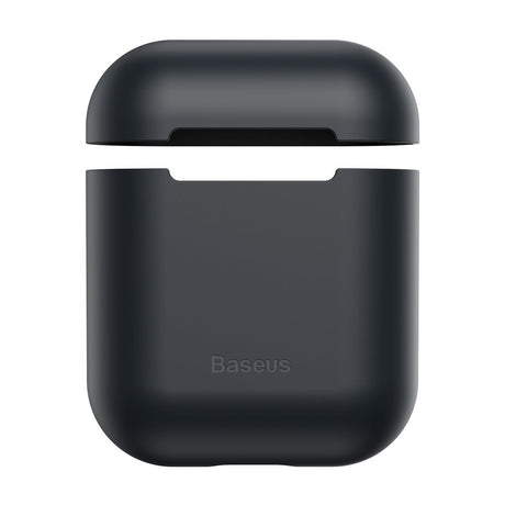 Калъф за Слушалки за Apple AirPods 2, Baseus Silicone Case, Черен (4)