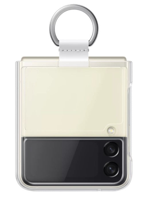 Оригинален Поликарбонатен Калъф за Samsung Z Flip 3, Clear Ring Cover Case EF-QF711CTE, Прозрачен (7)