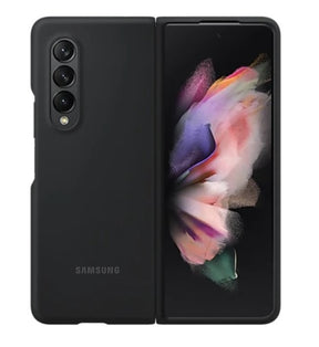 Оригинален Силиконов Калъф за Samsung Z Fold 3, Silicone Cover Case EF-PF926TBE, Черен