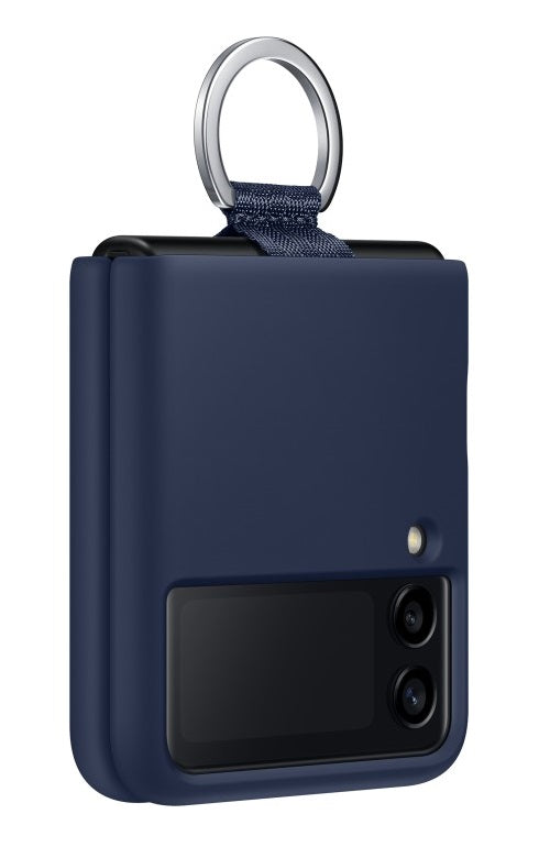Оригинален Силиконов Калъф за Samsung Z Flip 3, Silicone Ring Cover Case EF-PF711TNE, Син (2)