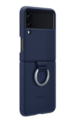 Оригинален Силиконов Калъф за Samsung Z Flip 3, Silicone Ring Cover Case EF-PF711TNE, Син