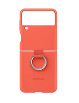 Оригинален Силиконов Калъф за Samsung Z Flip 3, Silicone Ring Cover Case EF-PF711TNPE, Корал (6)