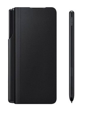 Оригинален Калъф с Писалка за Samsung Z Fold 3, Flip Cover with Pen Book Case EF-FF92PCBE, Черен