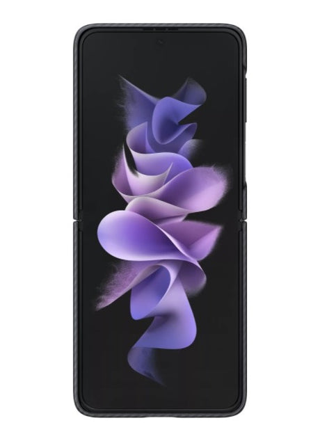 Оригинален Карбонов Калъф за Samsung Z Flip 3, Aramid Case EF-XF711SBEGWW, Черен (4)
