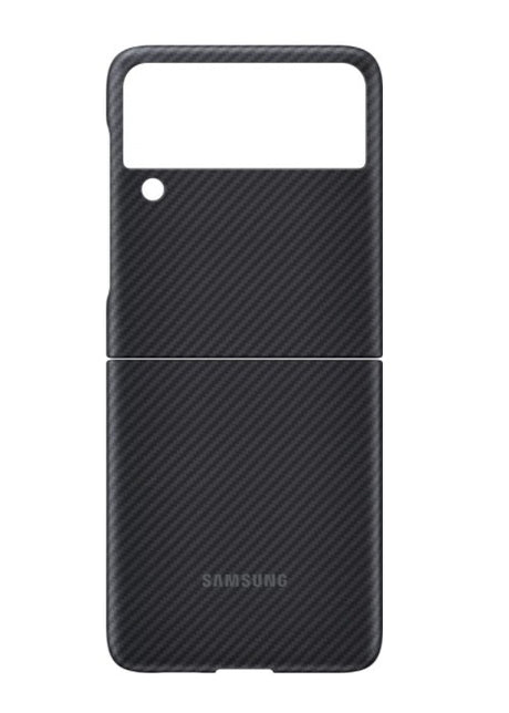 Оригинален Карбонов Калъф за Samsung Z Flip 3, Aramid Case EF-XF711SBEGWW, Черен (6)