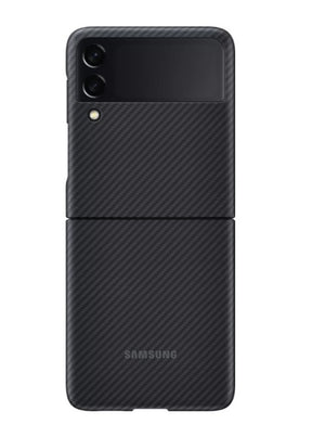 Оригинален Карбонов Калъф за Samsung Z Flip 3, Aramid Case EF-XF711SBEGWW, Черен