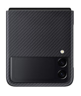 Оригинален Карбонов Калъф за Samsung Z Flip 3, Aramid Case EF-XF711SBEGWW, Черен (2)