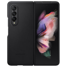 Оригинален Кожен Калъф за Samsung Z Fold 3, Leather Cover Case EF-VF926LBE, Черен