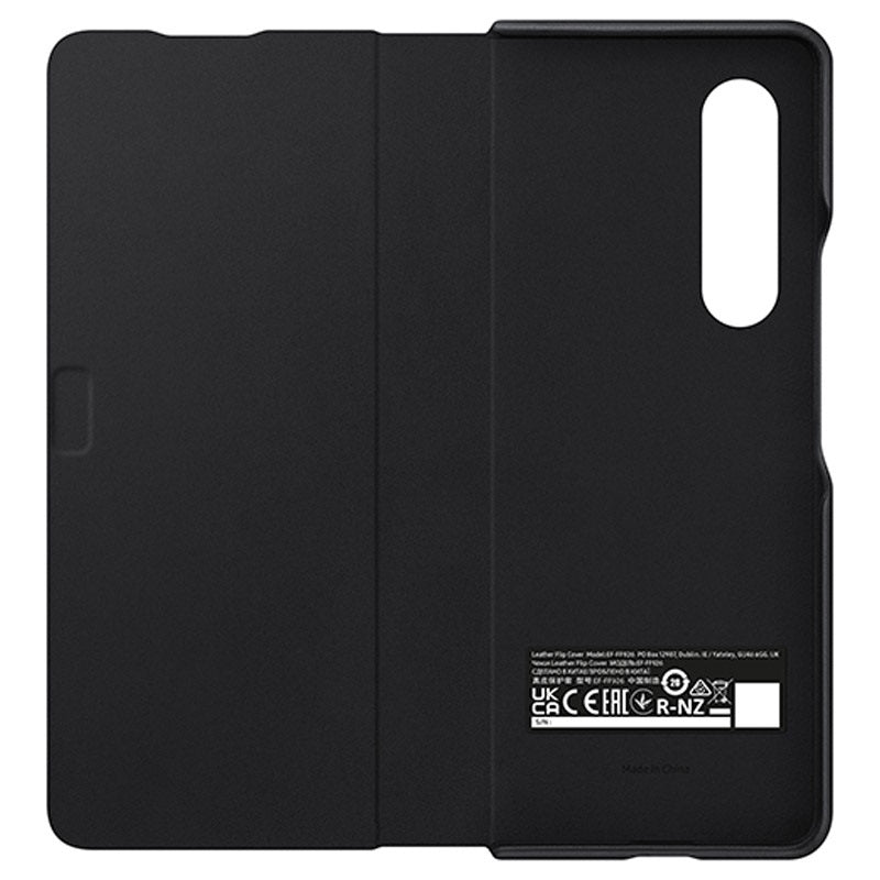 Оригинален Кожен Калъф за Samsung Z Fold 3, Leather Flip Cover Book Case EF-FF926LBEGWW, Черен (8)