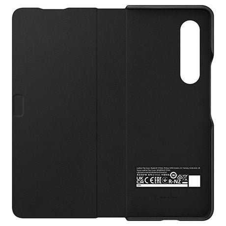Оригинален Кожен Калъф за Samsung Z Fold 3, Leather Flip Cover Book Case EF-FF926LBEGWW, Черен (8)