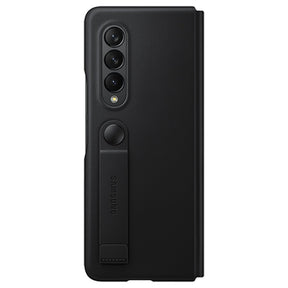 Оригинален Кожен Калъф за Samsung Z Fold 3, Leather Flip Cover Book Case EF-FF926LBEGWW, Черен