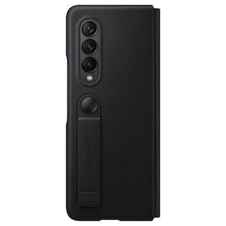 Оригинален Кожен Калъф за Samsung Z Fold 3, Leather Flip Cover Book Case EF-FF926LBEGWW, Черен