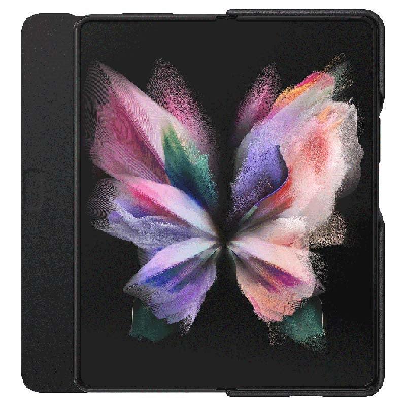 Оригинален Кожен Калъф за Samsung Z Fold 3, Leather Flip Cover Book Case EF-FF926LBEGWW, Черен (7)