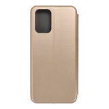 Кожен Калъф за Xiaomi Redmi Note 10 Pro/Max, Forcell Elegance Book Case, Златист (2)