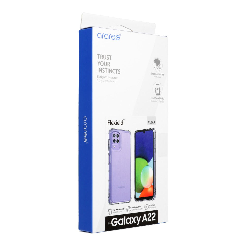 Противоударен Силиконов Калъф за Samsung A22 4G, Araree Flexield Case, Прозрачен (5)