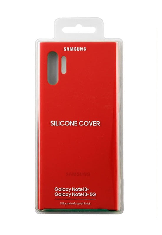 Оригинален Силиконов Калъф за Samsung Note 10 Plus Silicone Cover Case Ef-Pn975tre, Червен (4)