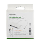 Адаптер за iPhone и iPad, 4Smarts 5in1 Hub Lightning to USB/SD/HDMI, Бял (5)