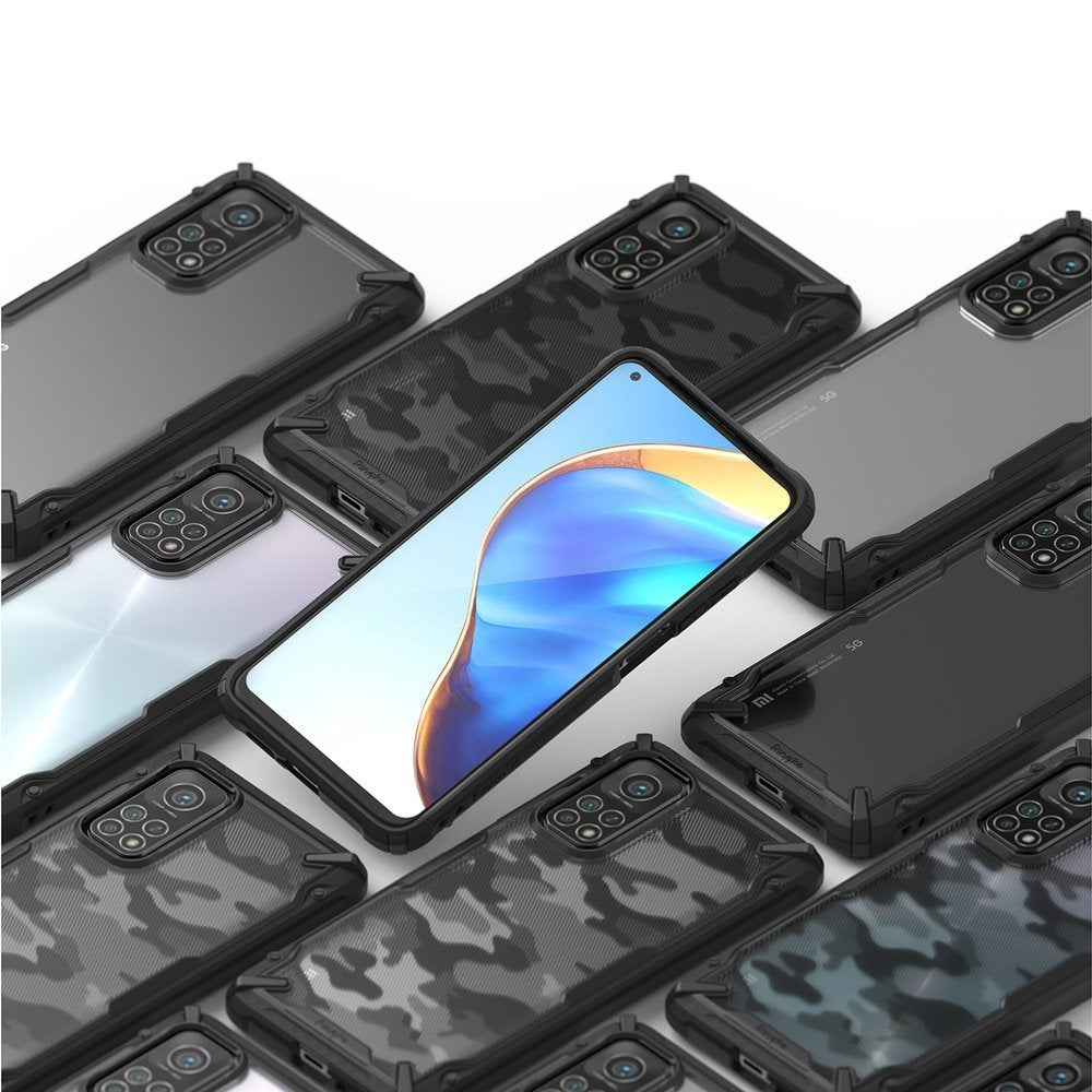 Противоударен Хибриден Калъф за Xiaomi Mi 10T/Pro, Ringke Fusion X Camo Case, Черен (4)