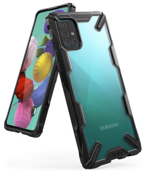 Противоударен Хибриден Калъф за Samsung A71, Ringke Fusion X Case, Черен