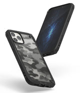 Противоударен Хибриден Калъф за iPhone 12 Pro Max, Ringke Fusion X Camouflage Case, Черен (3)