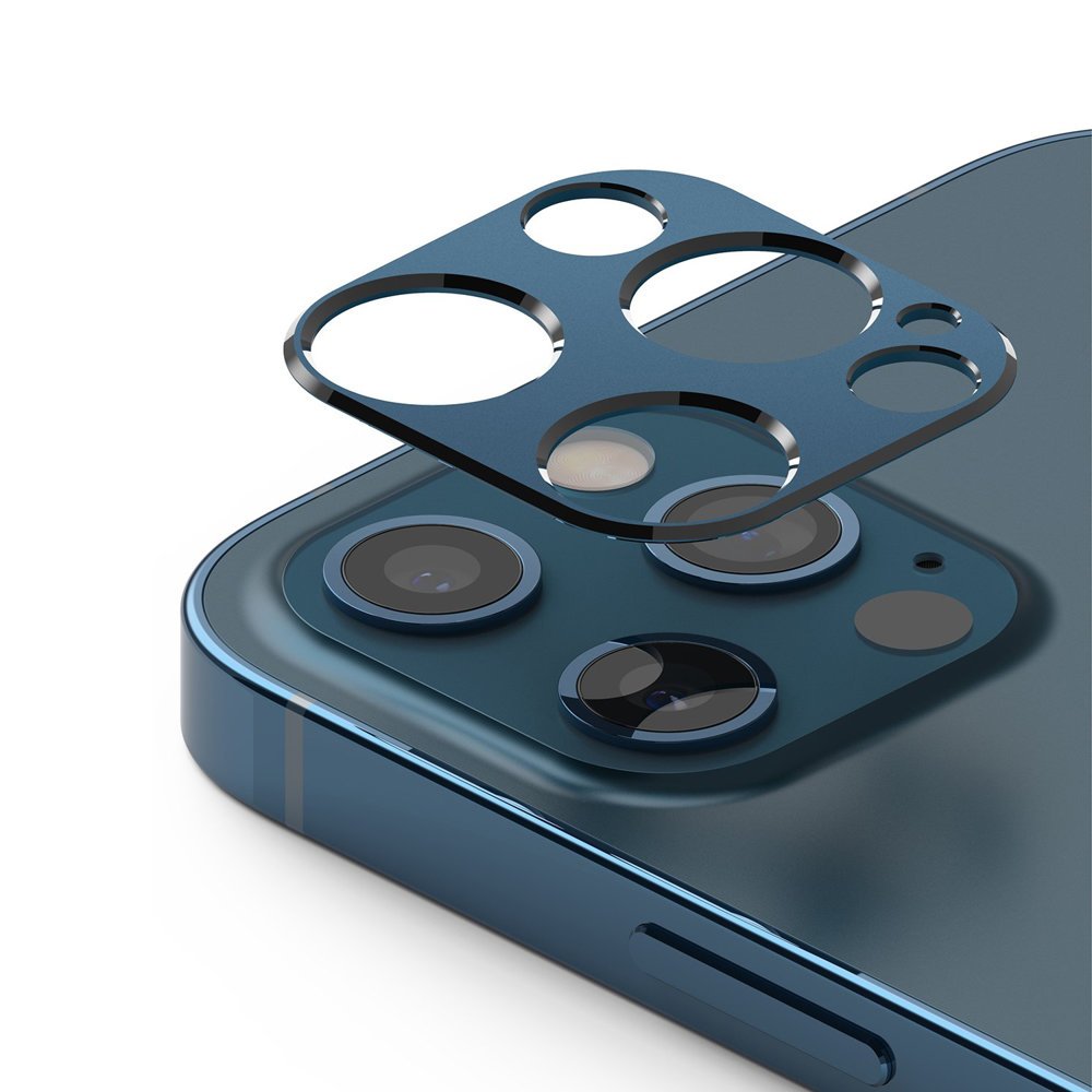 Удароустойчив Протектор за Камерата на iPhone 12/Pro, Ringke Full Cam Glass, Син (3)