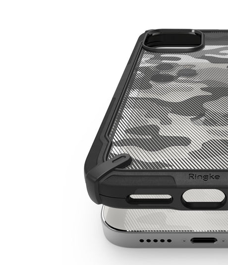 Противоударен Хибриден Калъф за iPhone 12/Pro, Ringke Fusion X Camouflage Case, Черен (4)