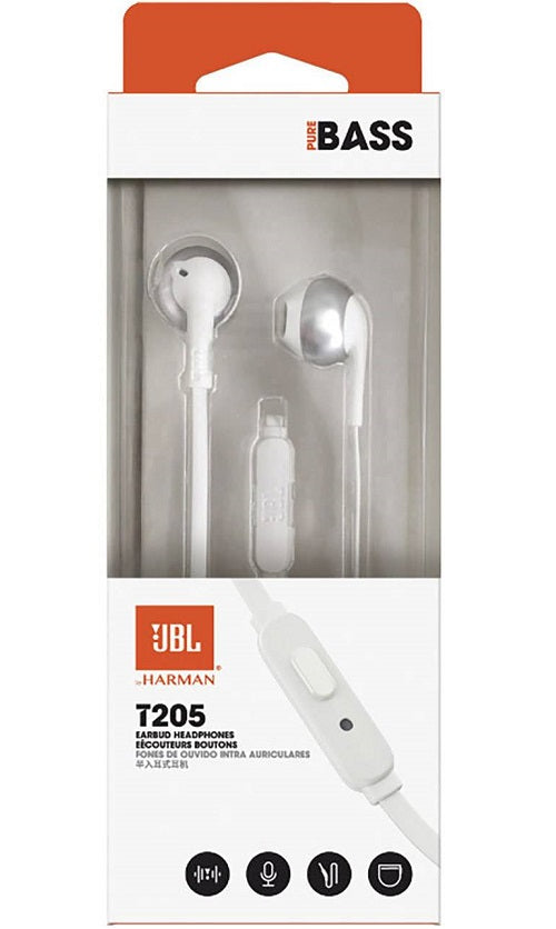 Слушалки за Телефон JBL Tune 205 by Harman Handsfree, Бял (5)