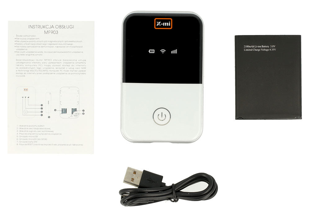 Преносим Рутер за Мобилен Интернет (Бисквита), X-MI Wi-Fi MF903 4G, Бял (3)